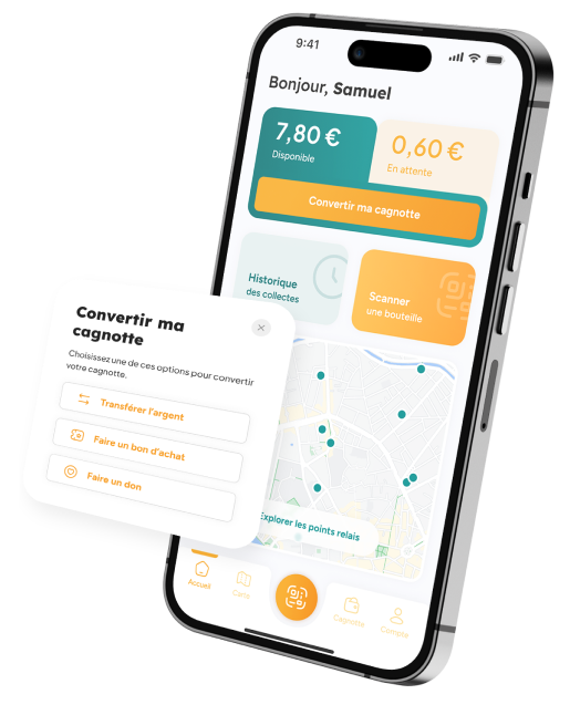 Aperçu de l'application Relais Consigne
